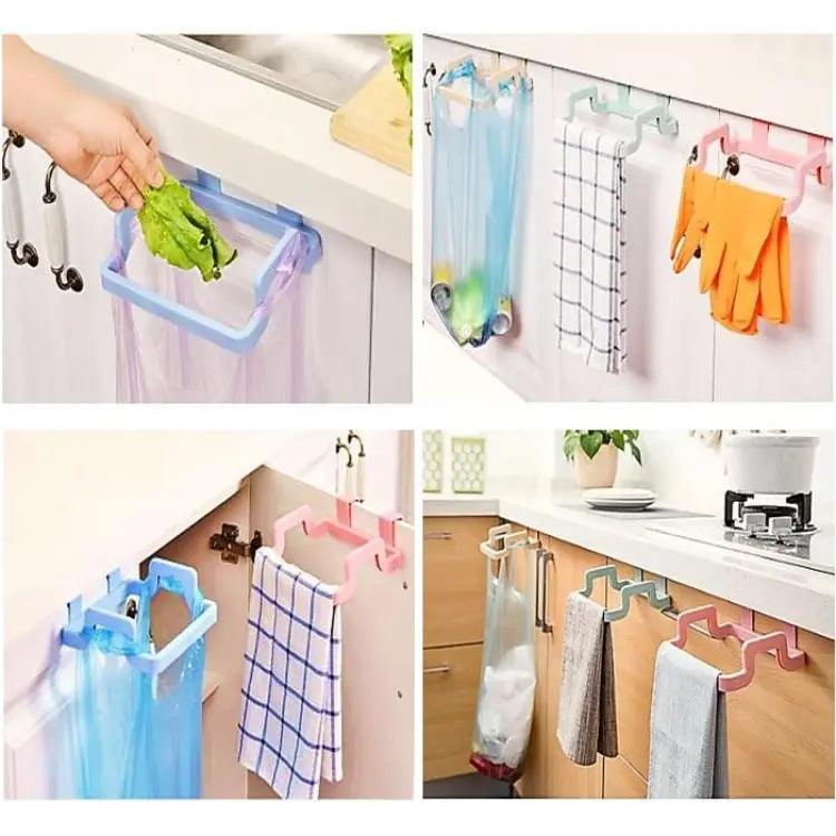 Kitchen Cabinet Door Plastic Garbage Trash Bag Holder, Dustbin, Plastic Bracket