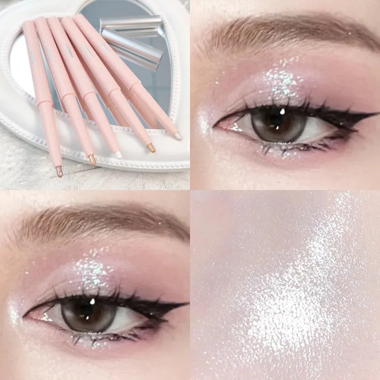 Glitter Highlighter Pen Waterproof  Matte White Sliver