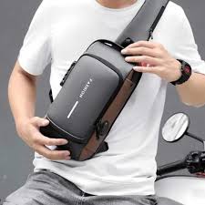 Anti-theft Travel Bag Male USB Charging Chest Bag Pack Multifunction Patent Chest Bag Men Waterproof Men Crossbody Bag