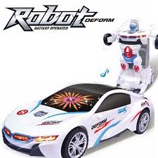 Deformation robot toy car for kids